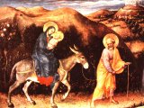 The Flight Into Egypt by Gentile da Fabriano (c.1360-70 - 1427), Uffizi Gallery, Florence